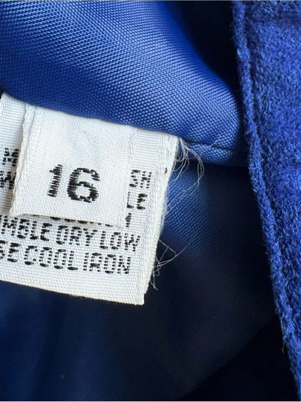 Vegan SuedeCobalt Blue Vintage Ultrasuede Jacket Size 16